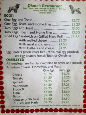 Menu photo 8 Diane's Colchester, CT