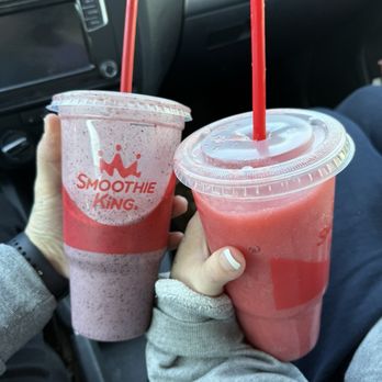 Smoothie King - The Gladiator on left Strawberry on right - Juice Bars & Smoothies Near Me - Saratoga Springs, New York Smoothie King - The Gladiator on left Strawberry on right - Juice Bars & Smoothies Near Me - Saratoga Springs, New York