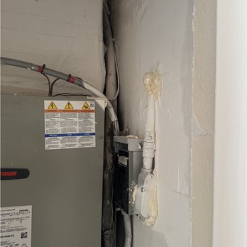 Allfix Florida - "City asked them to seal all openings, gaps and of air barrier in mechanical closet." This is their work to complete that deficiency! - Water Heater Installation/Repair Near Me Allfix Florida - "City asked them to seal all openings, gaps and of air barrier in mechanical closet." This is their work to complete that deficiency! - Water Heater Installation/Repair Near Me