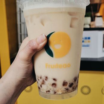 Fruiteao - Large jasmine milk tea with brown sugar jelly boba, less ice, 30% sugar, soy milk ~$8 - Bubble Tea Near Me - Toronto, Ontario Fruiteao - Large jasmine milk tea with brown sugar jelly boba, less ice, 30% sugar, soy milk ~$8 - Bubble Tea Near Me - Toronto, Ontario
