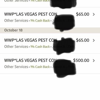 Las Vegas Pest Control - Proof of continued charges and initial charge for something they didn't even fix - Pest Control Near Me - Henderson, Nevada