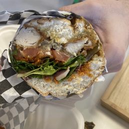Zinger sandwich with fried chicken