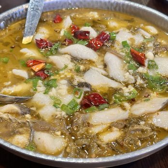 Sichuan Street Food - Boiled Blackfish Fillet with Pickled Cabbage and Chili - Szechuan Near Me - Pasadena, California