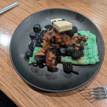 Khmai - Fried banana pandan waffle dessert - Cambodian Near Me - Chicago, Illinois Khmai - Fried banana pandan waffle dessert - Cambodian Near Me - Chicago, Illinois