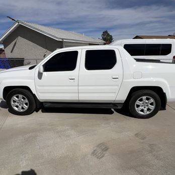 Collision Auto Repair Specialist - Rear quarter panel repair. Deep gouge and dented  gas filler door, from gas door to tail light. - Body Shops Near Me - Hesperia, California