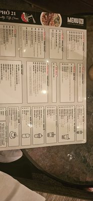 Menu photo 8 Pho 21 San Jose, CA