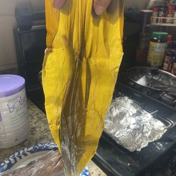 Jackie's Diner - The ti-leaf that wrapped my Pastele. - Hawaiian Near Me - Aiea, Hawaii