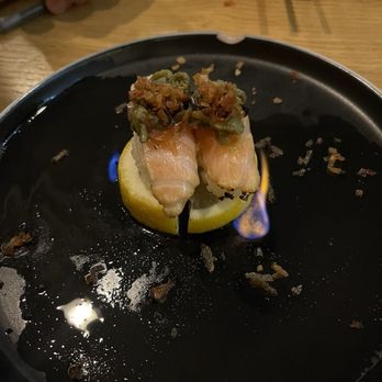 Sushi Cho - Salmon belly (on the house!!) - Japanese Near Me - Fairfax, Virginia