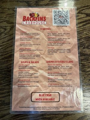 Menu photo 1 Backfins Crab House Wake Forest, NC Menu photo 1 Backfins Crab House Wake Forest, NC