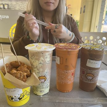 Happy Lemon - Popcorn Chicken, Chili Spicy. -D3. Oreo Milk Tea -New* House Thai Tea -New* Vietnamese Coffee w/ Puff Cream - Bubble Tea Near Me - Mountain View, California Happy Lemon - Popcorn Chicken, Chili Spicy. -D3. Oreo Milk Tea -New* House Thai Tea -New* Vietnamese Coffee w/ Puff Cream - Bubble Tea Near Me - Mountain View, California