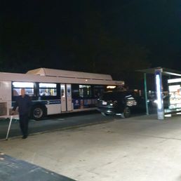 Right in front: the B4 headed away from Manhattan/towards Sheepshead Bay on Bay Ridge Parkway (75th street).  How convenient!