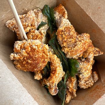 T4 - Vancouver - Basil popcorn chicken! My favorite, I personally added chili powder on top:) - Bubble Tea Near Me - Vancouver, Washington