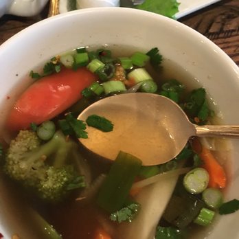 Nicky's Thai Kitchen - Tom Yum Soup with veggies - Thai Near Me - Pittsburgh, Pennsylvania