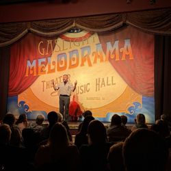 The Gaslight Melodrama Theater and Music Hall - Michael Prince, owner, writer, actor. A man of many talents. He and his wife are the heart of the Gaslight.