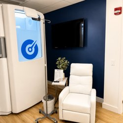 Refresh - A private cryotherapy room at Refresh - Aesthetics & Wellness in Port St. Lucie, designed for comfortable wellness treatments.