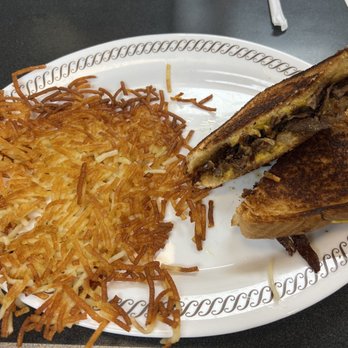 Waffle House - Texas cheesesteak melt with hash browns - Diners Near Me - Seymour, Tennessee Waffle House - Texas cheesesteak melt with hash browns - Diners Near Me - Seymour, Tennessee