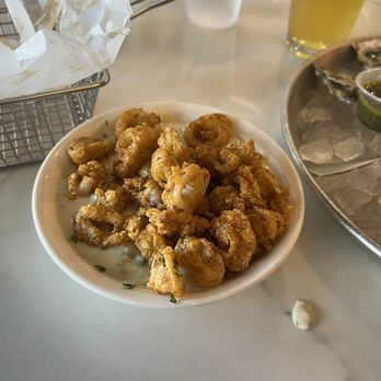 The Dive Oyster Bar - Calamari I put in my clam chowder (loaded without cheese) - Southern Near Me - Irvine, California The Dive Oyster Bar - Calamari I put in my clam chowder (loaded without cheese) - Southern Near Me - Irvine, California