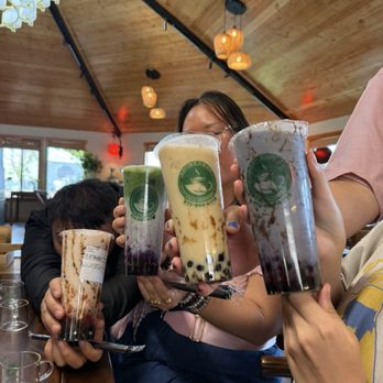Lucky Leaf Tea House - Blueberry Creamy Milk Tea Jasmine Milk Tea Matcha Blueberry Drink Strawberry Creamy Milk Tea - Coffee & Tea Near Me - Salem, Oregon