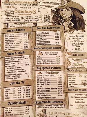 Menu photo 8 Mrs Smokeys Real Pit Bar-B-Q Jupiter, FL