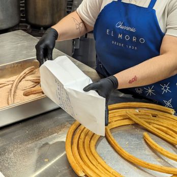 El Moro Churrería - From fried spiral to sugar and cinnamon seasoning - Desserts Near Me - Costa Mesa, California