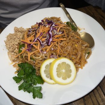 Nicky's Thai Kitchen - Pad Thai with chicken at a spice level 2 - Thai Near Me - Pittsburgh, Pennsylvania Nicky's Thai Kitchen - Pad Thai with chicken at a spice level 2 - Thai Near Me - Pittsburgh, Pennsylvania