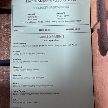 Bob's Deli - Form - Delis Near Me - Roseburg, Oregon
