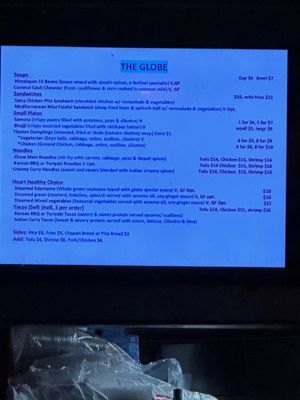 Menu photo 1 The Globe Madison, WI