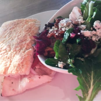 Shorehouse Kitchen - The Roasted Turkey on Rosemary Focaccia with the Shorehouse Best Salad as a side - Coffee & Tea Near Me - La Jolla, California Shorehouse Kitchen - The Roasted Turkey on Rosemary Focaccia with the Shorehouse Best Salad as a side - Coffee & Tea Near Me - La Jolla, California