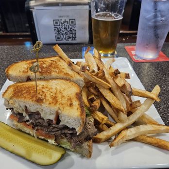Grindstone Tap House - prime rib club with bacon and horseradish sauce... - New American Near Me - Berea, Ohio