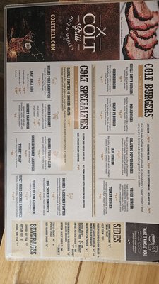 Menu photo 6 Colt Grill Sedona, AZ