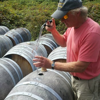 Moonstone Crossing Winery - Don doing a barrel tasting - Wineries Near Me - Trinidad, California