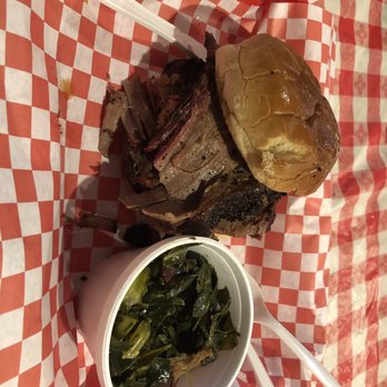 Webb's BBQ - Brisket sandwich and greens - Barbeque Near Me - Newport, Kentucky