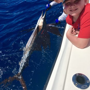 Bouncer's Dusky 33 - Kids and Sailfish - Fishing Near Me - Miami Beach, Florida