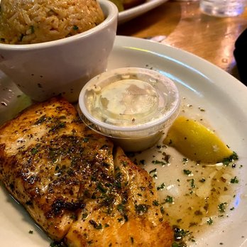 Texas Roadhouse - Grilled Salmon & Seasoned Rice - Steakhouses Near Me - Denton, Texas