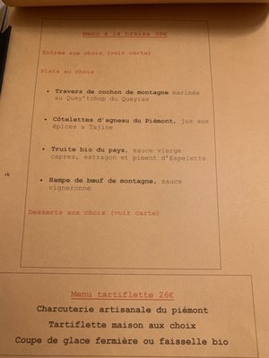 Menu photo 1 Le Pied de la Gargouille Briançon, 05 Menu photo 1 Le Pied de la Gargouille Briançon, 05