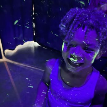 The Inventing Room Dessert Shop - My son and his glowing cotton candy!!! - Ice Cream & Frozen Yogurt Near Me - Denver, Colorado