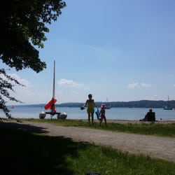 Percha Strand - Gleich ab ins Wasser