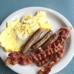 Eggs, sausage and bacon Eggs, sausage and bacon