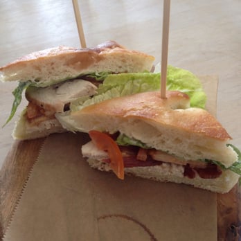 Linen & Latte - Chicken club on Focacia bread with bacon - Cafes Near Me - Glengormley, NTA