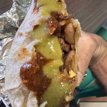 Lopez Taqueria 3 - Red and green sauce on my super burrito - Mexican Near Me - Sunnyvale, California Lopez Taqueria 3 - Red and green sauce on my super burrito - Mexican Near Me - Sunnyvale, California