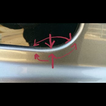 Autobody Denton CARSTAR - Spots & tape line where paint was chipped away from replacing rear quarter windows and just painted over, without fixing. - Body Shops Near Me - Denton, Texas