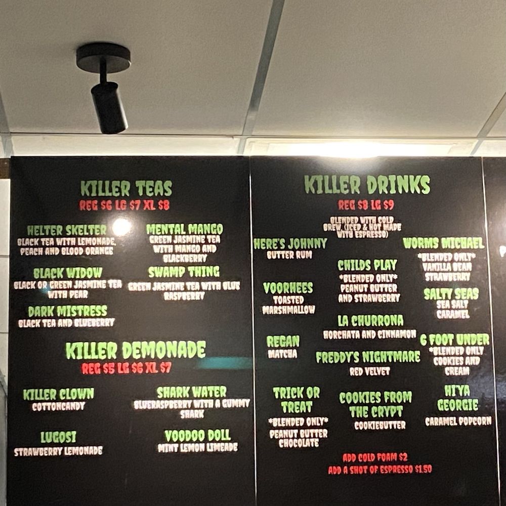 Roast The Dead Coffee - 1/2 menu zoomed in - Coffee & Tea Near Me - Riverside, California Roast The Dead Coffee - 1/2 menu zoomed in - Coffee & Tea Near Me - Riverside, California