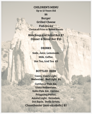 Menu photo 8 Pioneer Kitchen Torrey, UT
