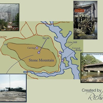 Stone Mountain Grist Mill - I made a map on my computer since so many people said they had a hard time finding the covered bridge. - Landmarks & Historical Buildings Near Me - Stone Mountain, Georgia Stone Mountain Grist Mill - I made a map on my computer since so many people said they had a hard time finding the covered bridge. - Landmarks & Historical Buildings Near Me - Stone Mountain, Georgia