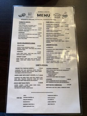 Menu photo 1 Sunray Pasta Richmond, TX Menu photo 1 Sunray Pasta Richmond, TX
