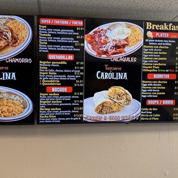 Taqueria Carolina - Menu 3 - Mexican Near Me - Tracy, California Taqueria Carolina - Menu 3 - Mexican Near Me - Tracy, California