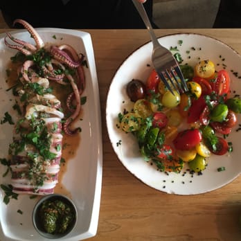 Kitchen 151 - Calamares with a spicy tomato salad - Middle Eastern Near Me - Ixelles, BRU Kitchen 151 - Calamares with a spicy tomato salad - Middle Eastern Near Me - Ixelles, BRU