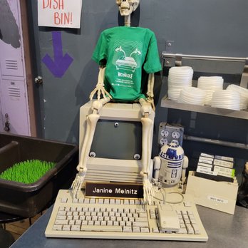 The Wormhole Coffee - Janine's Desk by the coffee supplies - Coffee & Tea Near Me - Chicago, Illinois