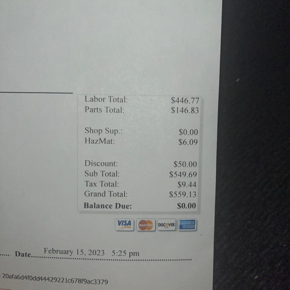 Perris Auto Repair Center - Labor fee: $446.77 you thought I was exaggerating right ? - Auto Repair Near Me - Perris, California