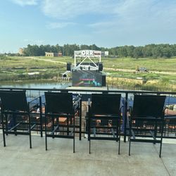 Cargo - Stage area and putting green.
